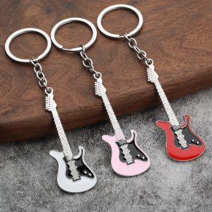 Metal Guitar Keychains