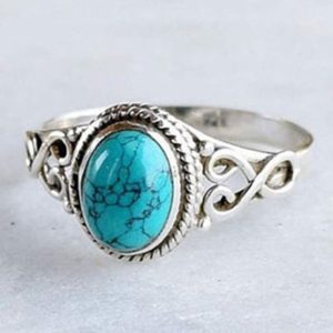 Vintage Green Turquoise Western Ring