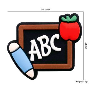 20pcs Abc Blackboard Silicone Focal Beads For Pens