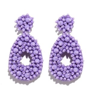 Water Drop Oval Bead Earrings