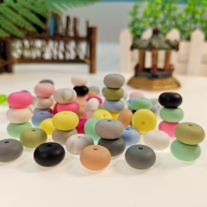 20pcs 14mm Silicone Abacus Beads Flat Spacer Beads Wholesale