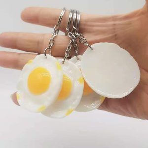 Resin Simulation Egg Keychain
