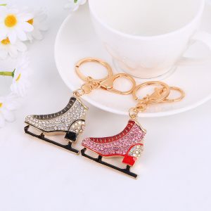 Metal Fashion Diamond Skate Keychain