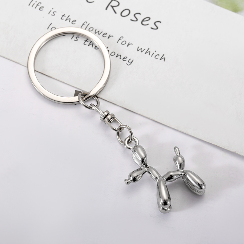 Balloon Puppy Stainless Steel Keychain