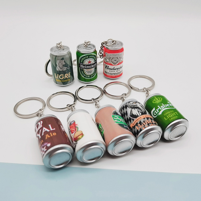 Alloy Canned Beer Keychain