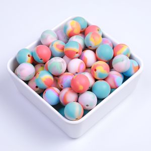 20pcs 15mm Candy Color Silicone Beads Handmade Necklace Bracelet Accessories