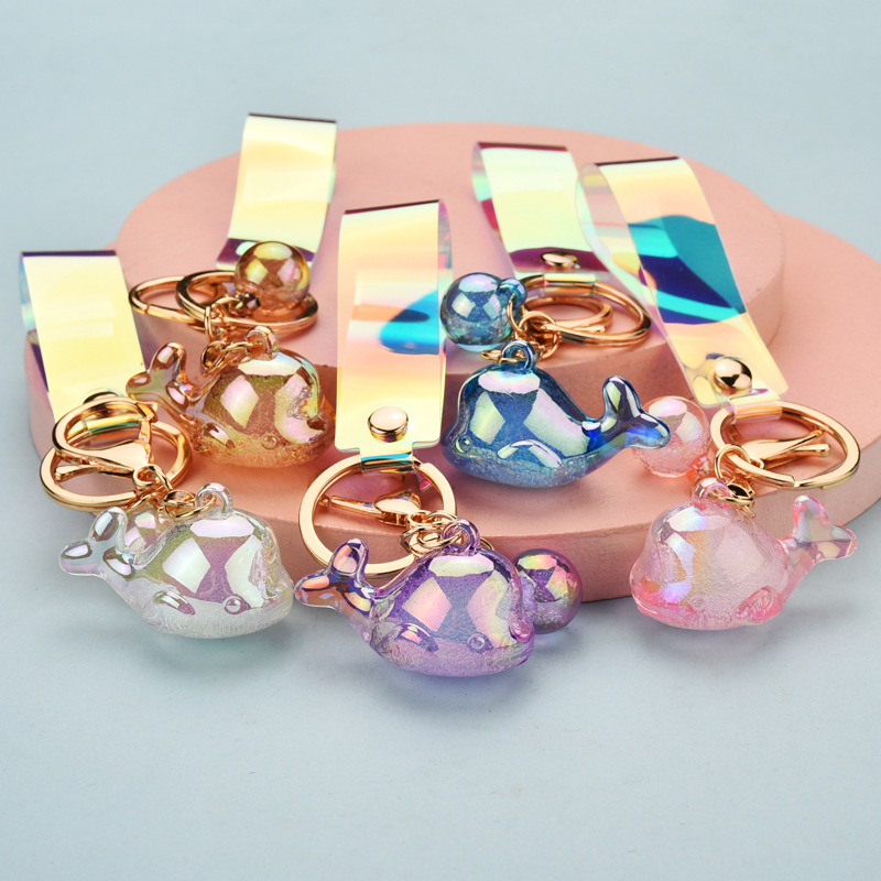 Cartoon Cute Acrylic Dolphin Keychain