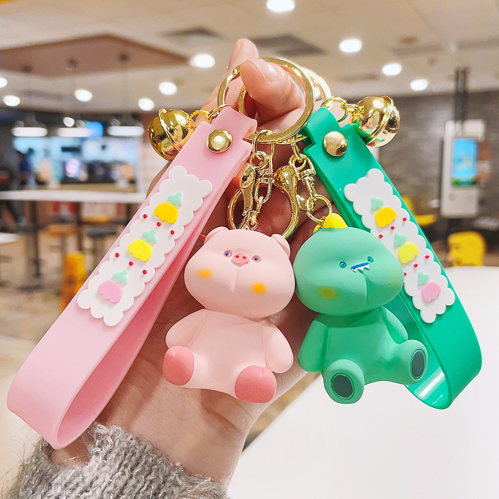 Cartoon Resin Rabbit Duck Keychains