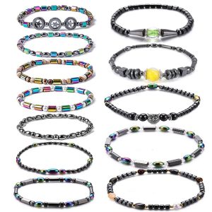 Colored Black Gallstone Star Anklet Bracelet