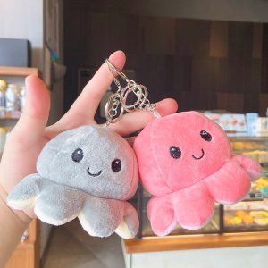Creative Plush Flipped Octopus Keychain