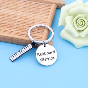 Stainless Steel Piano Keyboard Keychain