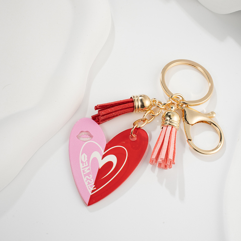 Metal Valentine's Day Keychain