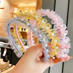 Mesh Pearl Lace Children'S Hair Bands