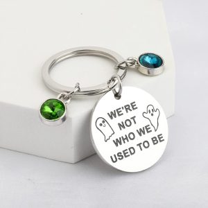 Cartoon Gem Ghost Stainless Steel Keychain