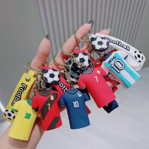 PVC World Cup Football Jersey Keychain