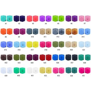 17mm hexagon silicone beads wholesale