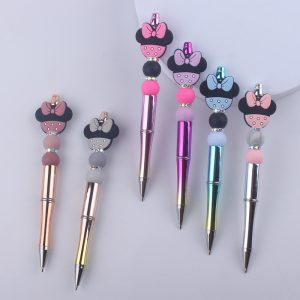 Animal Bow Silicone Beaded Pens