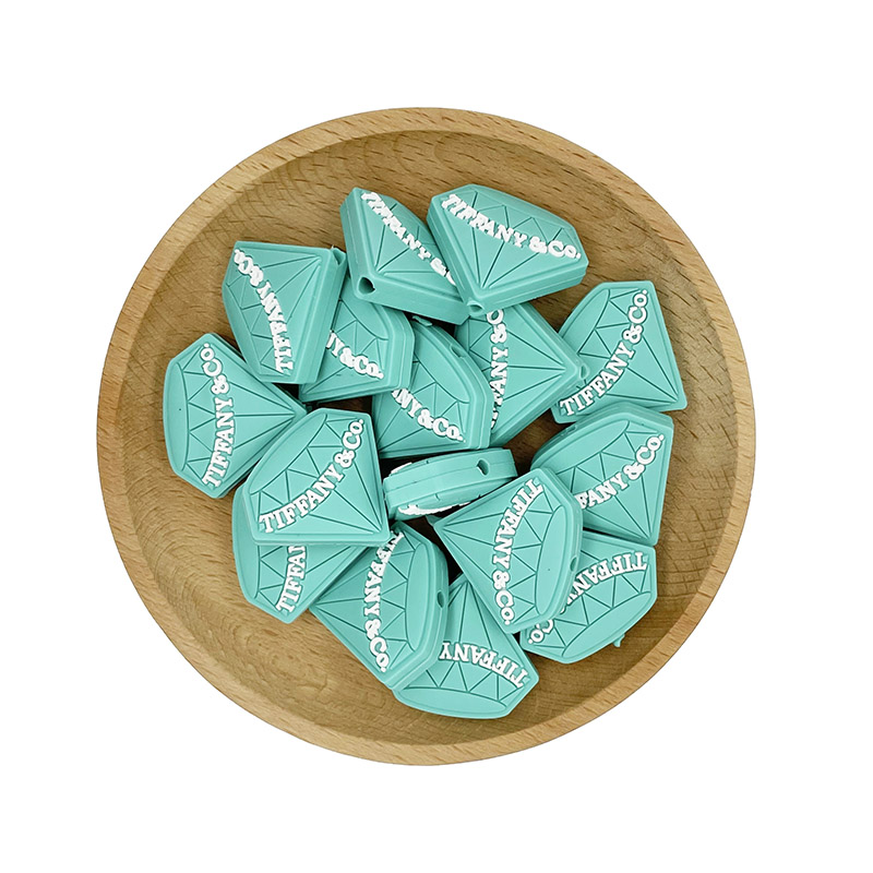 ティファニー TIFFANY&Co. 野球ボール クリスタル 20pcs Tiffany Diamond Silicone Focal Beads - JUZEA – Premium Beads