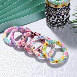 65mm Printed Round Silicone Rings 1