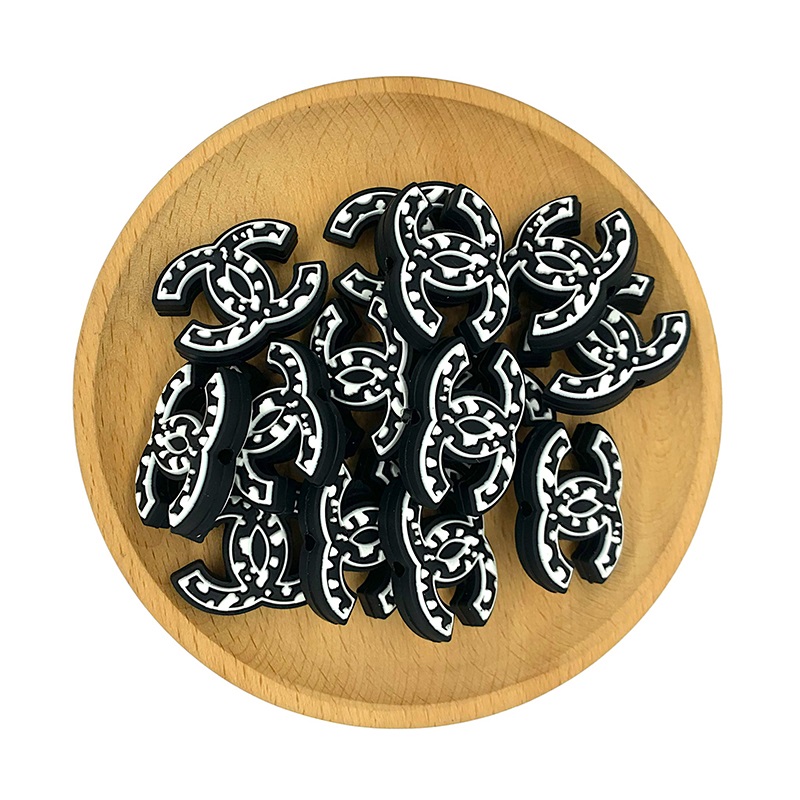 20pcs Chanel Silicone Focal Beads - JUZEA – Premium Beads