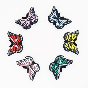 20pcs Colorful Butterfly Silicone Focal Beads