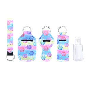 10pcs Christmas Printed Neoprene Holder Hand Sanitizer Lipstick Chapstick Holder