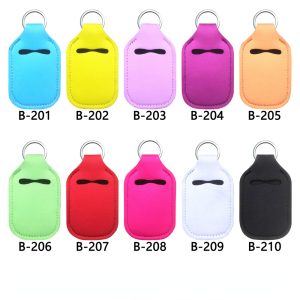 10pcs Neoprene Sublimation Blanks Sanitizer Holder Chapstick Holders Keycain Wrist Strap