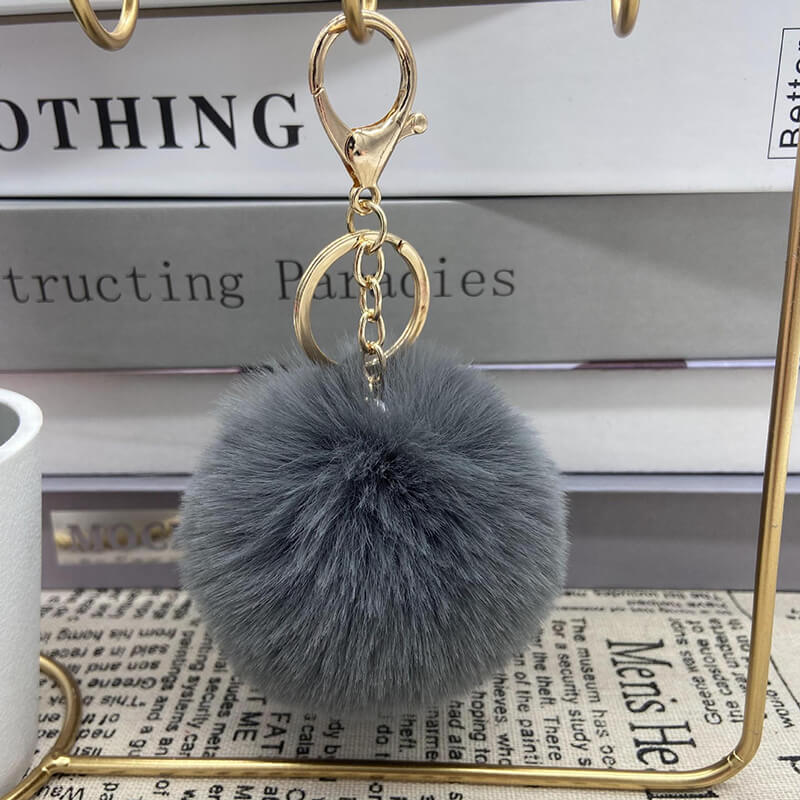 8cm Pom Pom Keychain Pendant With Lobster Clasp 12 8cm Pom Pom Keychain Pendant With Lobster Clasp - Image 11