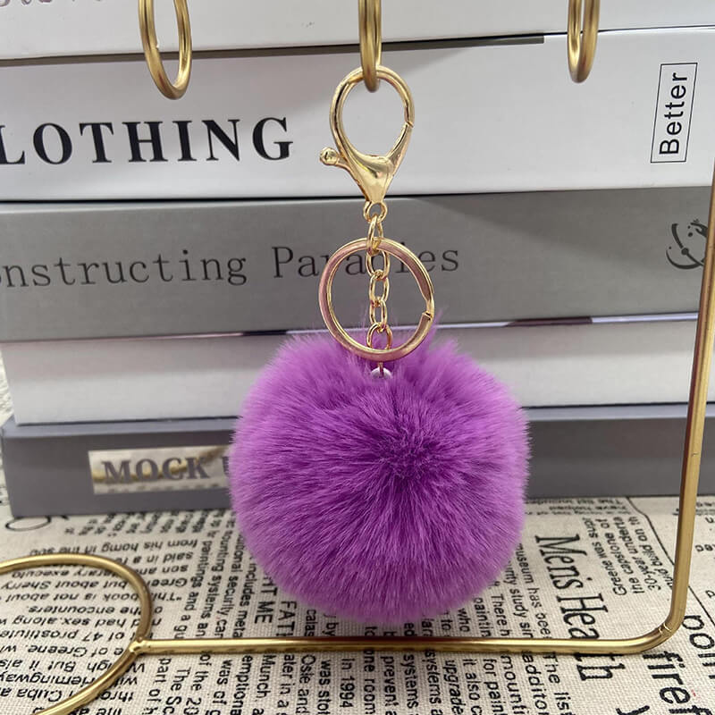 8cm Pom Pom Keychain Pendant With Lobster Clasp 15 8cm Pom Pom Keychain Pendant With Lobster Clasp - Image 14