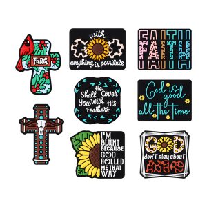 Jesus Faith Cross Silicon Focal Beads