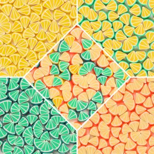 100pcs 10mm Orange Series Polymer Clay Beads