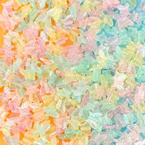 2pcs 16*13mm Transparent Flat Butterfly Acrylic Beads