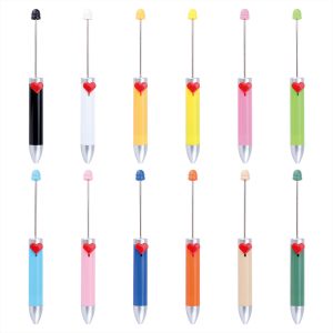 DIY Love 7 Color Valentine Day Stored Free Change Core Beaded Pens