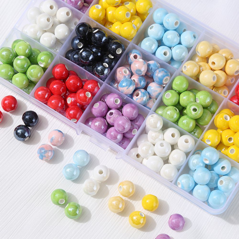 10pcs 10mm Candy Colored Creamy Ceramic Beads 1 10pcs 10mm Candy Colored Creamy Ceramic Beads