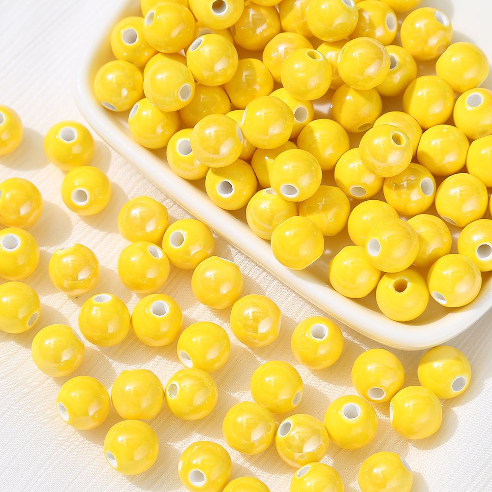 10pcs 10mm Candy Colored Creamy Ceramic Beads 2 10pcs 10mm Candy Colored Creamy Ceramic Beads - Image 2