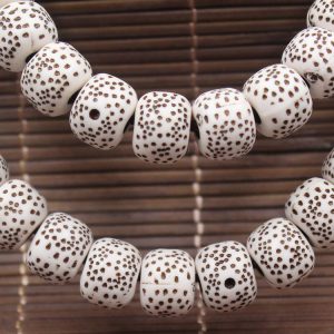 50pcs 9mm Imitation Bodhi Resin Barrel Beads