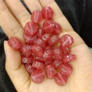 20pcs 12mm Glitter Powder Flat Disc Shaped Resin Beads