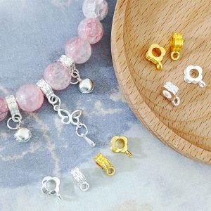 30pcs 10mm Double Hole Clover Alloy Tibetan Beads