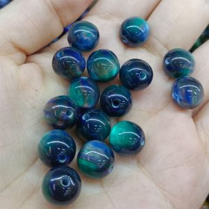 10pcs 12mm Gradient Dark Color Resin Beads