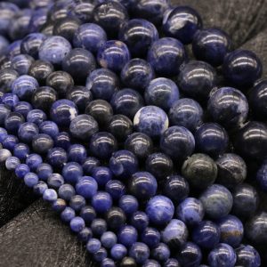 4-12mm Blue Striped Sodalite Beads