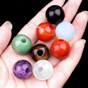 18mm Large Hole Semi Precious Gemstone Beads
