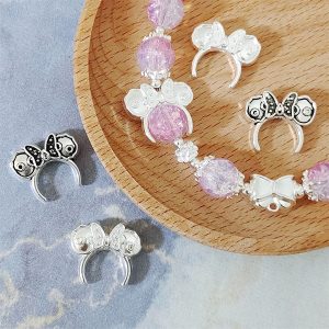 10pcs 19mm Minnie Hairband Shaped Bead Frame Alloy Beads