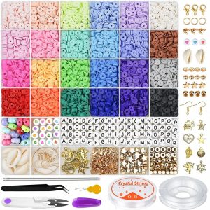 1box 4800pcs 6mm 24colors Polymer Clay Heishi Beads Set