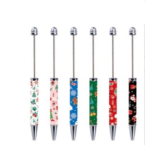 Christmas Beadable Pens Printed Pumpkin Ghost Spider Bat Pens