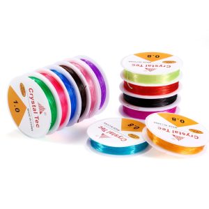 2pcs 0.7mm 6.5m Clear Elastic TPU Threads