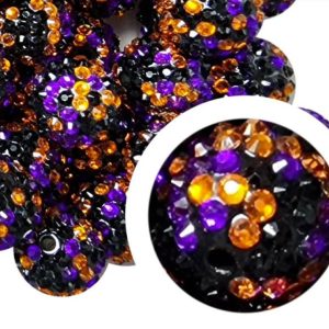 5pcs 10-22mm Halloween Black Purple Orange Confletti Bubblegum Beads