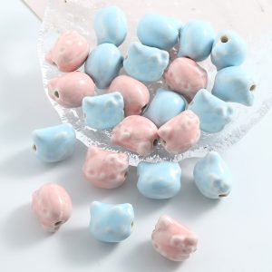 10pcs 15mm Hello KT Ceramic Beads