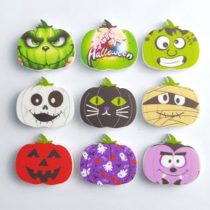 Custom printed halloween pumpkin silicone focal beads 2