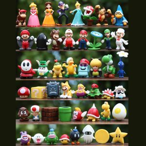 4cm Super Mario Figures PVC No Hole Pen Toppers