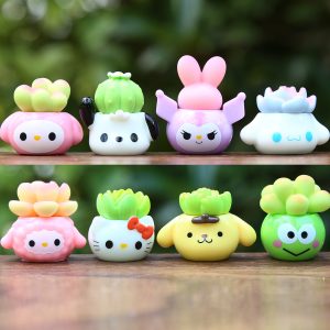 2pcs Sanri Figures Pot Plant Resin No Hole Pen Toppers